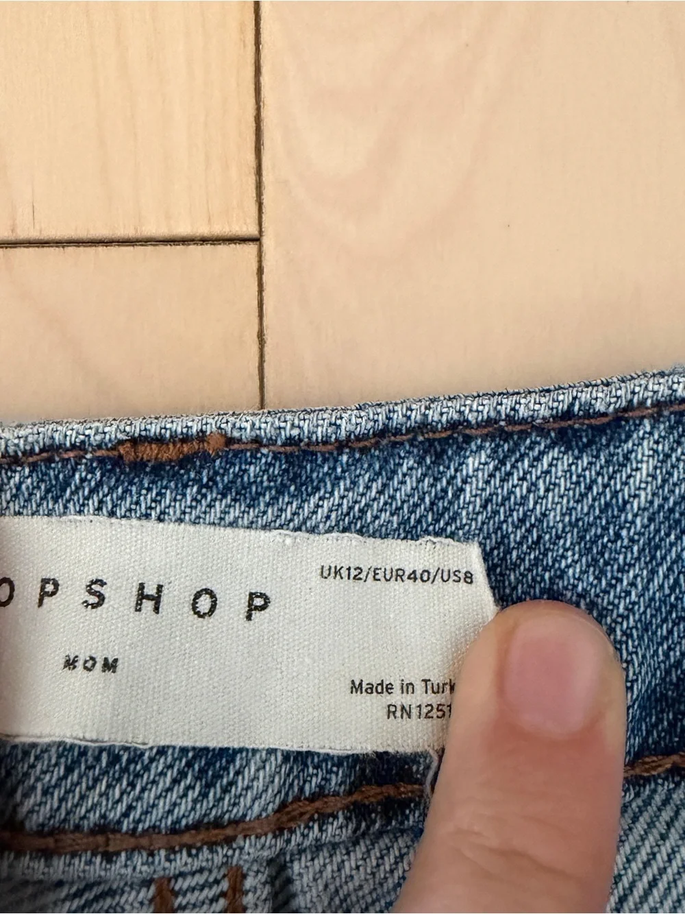 Topshop High Waisted Mom Denim Shorts